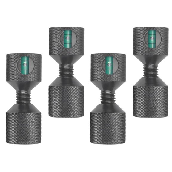 1-1/8" Two Hole Pins Built-in Level 6061 Aluminum 2 Hole Flange Alignment Pin with Anodized Oxide Black Finish 4Pcs