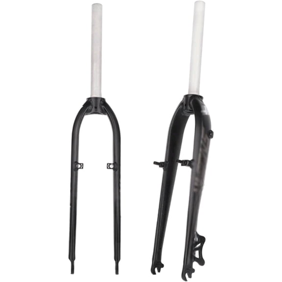 1-1/8" Bike Fork Threadless Straight Steerer Universal 26/27.5" Disc Brake V Brake Bike Front Forks Aluminum Alloy Super-Light Bike Forks