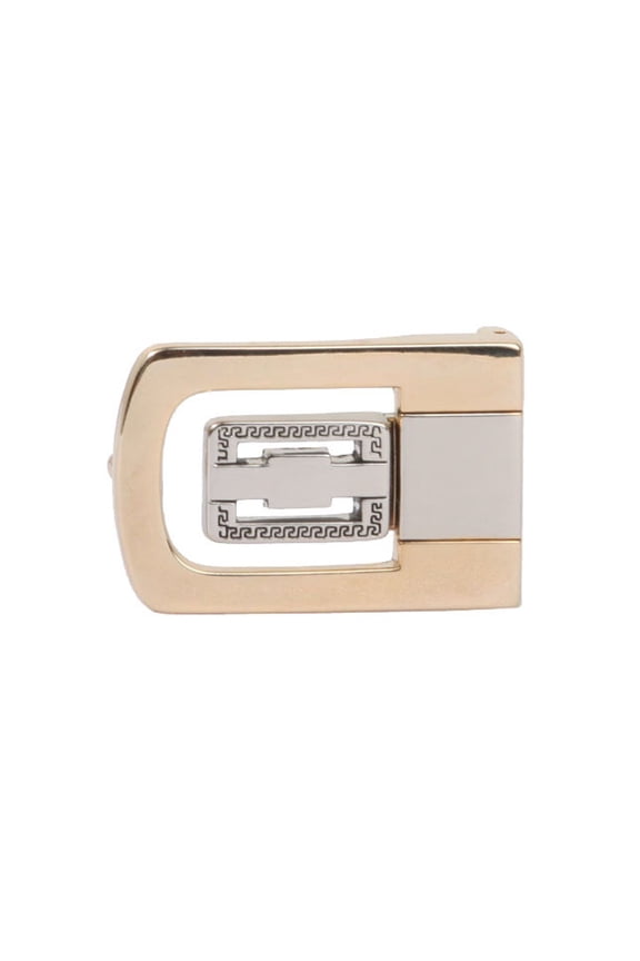 1 1/8 Inch (28 mm) Gold & Silver Two Tones Clamp Belt Buckle