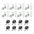 thumbnail image 1 of 1-1/8 Inch Cabinet Locks with Key, Cam Replacement Lock Cylinder Toolbox Lock Keyed Alike, Silver 8 Pack, 1 of 8