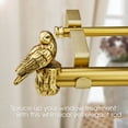 thumbnail image 1 of 1-1/8 Inch Diameter Gold Curtain Rod with Bird Design Finials, 72-144'', 1 of 8
