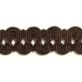 thumbnail image 1 of 1-1/8" Large Scroll Gimp Braid Trimming - 6 Yards! - Color: Brown, 1 of 2