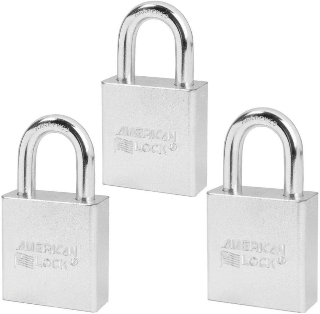 1-1/8" Shackle Clearance, Keyed Alike A5200 Padlock pack of 3