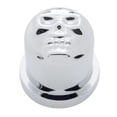 thumbnail image 1 of 1 1/8" X 1 7/8" Chrome Plastic Skull Nut Cover, Push-On Style (10/Pack), 1 of 2