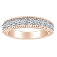 thumbnail image 1 of AFFY 1.1 Carat (Ctw) Round Shape White Natural Diamond Anniversary Wedding Band Ring In 14k Solid Rose Gold Ring Size-9, 1 of 1