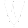 thumbnail image 1 of 1.1 Ct. HI/SI Baguette Diamond Pave Little Drop Charms Necklace 18k White Gold, 1 of 2