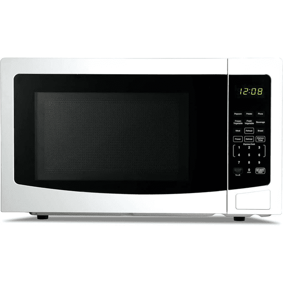 1.1 Cu. Ft. Countertop Microwave Oven 1000 Watts Auto Cook Defrost Easy Clean Child Safety Lock White Bestseling