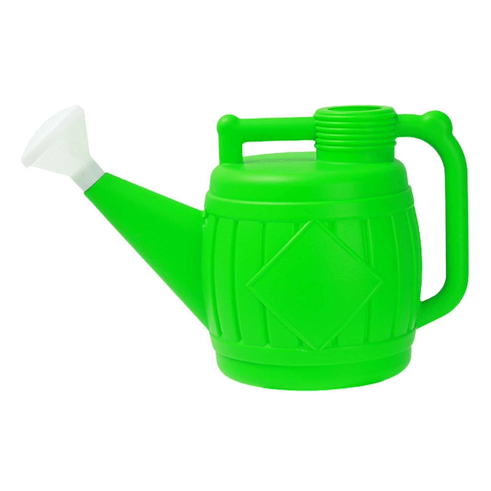 1.1 Gallon Retro Barrel Watering Can, Long Spout Plastic Water Pot with 2-in-1 Sprayer for Flowers & Vegetables