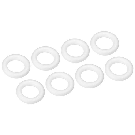 1.1 Inch Foam Wreath Forms Round Craft Rings for DIY Art Crafts Pack of 8