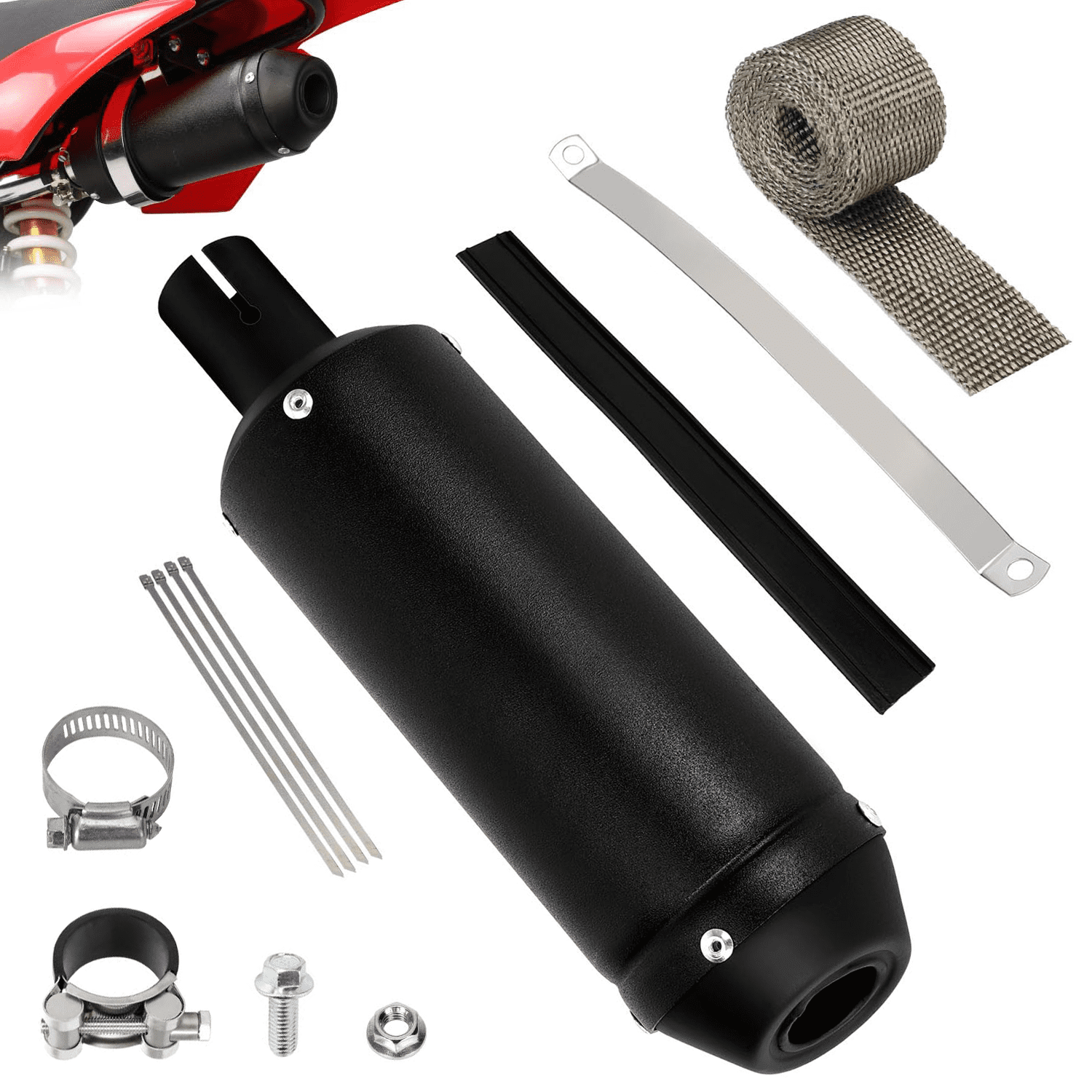 1.1 Inch Motorcycle Muffler Compatible with 125cc 110cc Pit Dirt