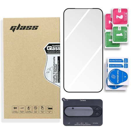 [1+1]Pack For Google Pixel 9 Pro XL/Pixel 9 Pro/Pixel 9 Tempered Glass Screen Protector+Camera Lens Protector 9H Unlock