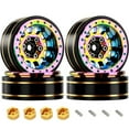 thumbnail image 1 of 1.1" Wheel Hubs Rims for 1/18 and 1/24 RC Cars Precision CNC Machining, Black Coating, Lightweight, 1 of 9