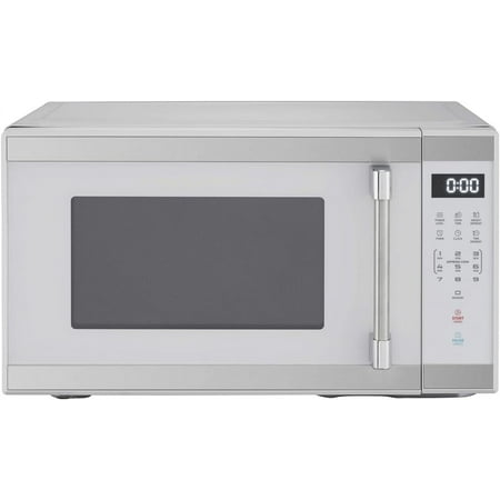 1.1 cu. ft. 1000 w mid size microwave oven, 1000w, white stainless steel
