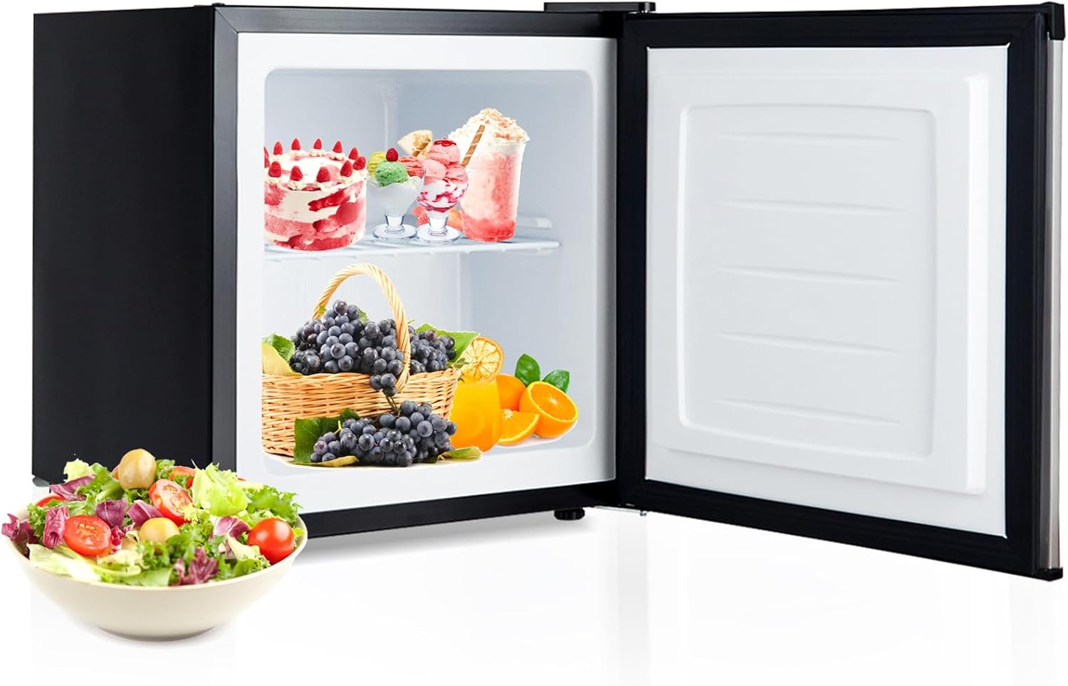 1.1 cu. ft. Mini Freezer Countertop, Portable Small Freezer w ...