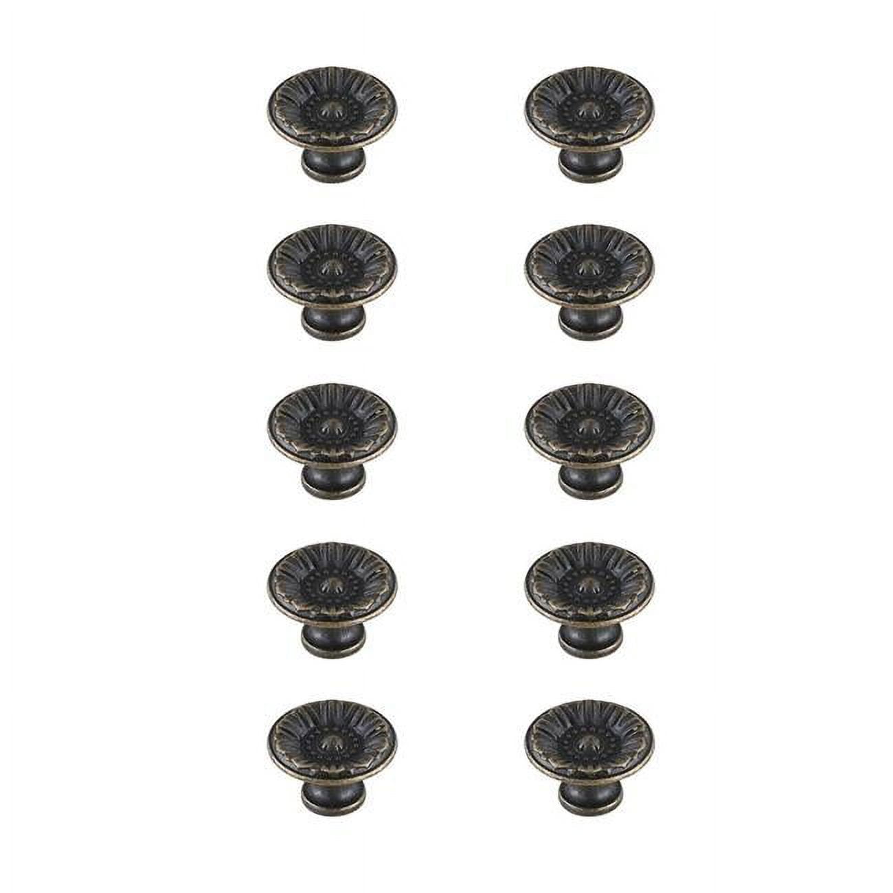 Antique Bronze Round Mushroom Knob Set with Mounting Hardware