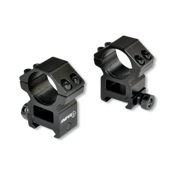 1" 1 inch Diameter High Profile Scope Rings, Fits Picatinny 21mm Base, Aluminum, 1 pair (2 rings)