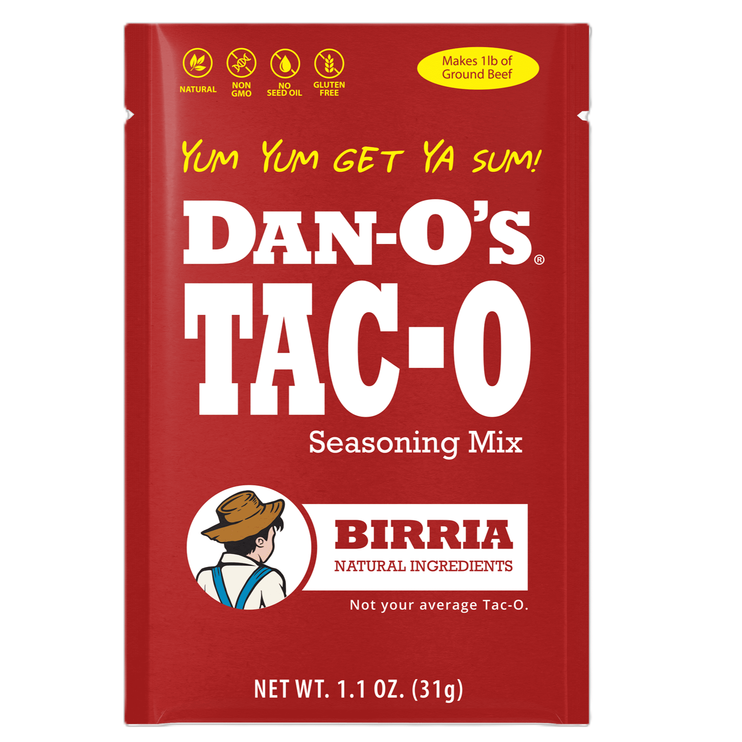 Dan-O's Taco Birria Mixed Spices & Seasonings, 1.1 oz Packet