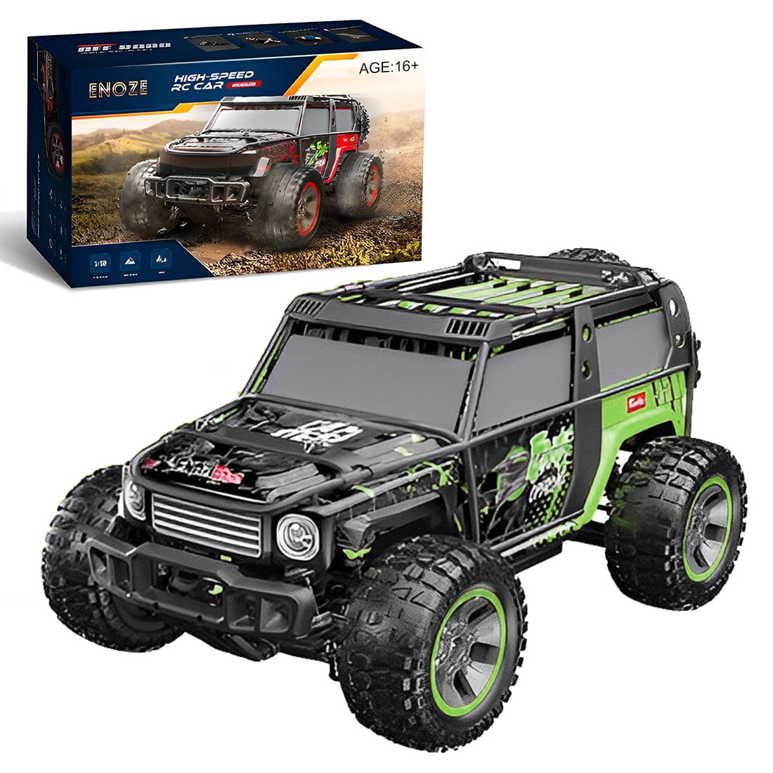 1/10 2.4G RC Climbing Car 4WD Brushless Off-Road Vehicle 65KM/H High ...