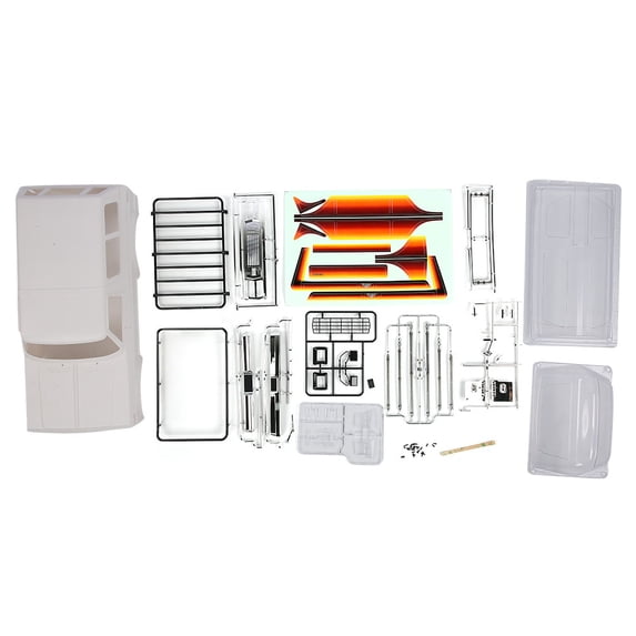 1/10 Body Protective Cover White Plastic Hard Car Shield 313mm Wheelbase Kit for 4 Model Car