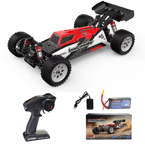 1/10 Brushless RC Cars for Adults,4WD High Speed Remote Control Off Road Truck, 70KM/H Fast RC Buggy with 3650 3800KV Motor, 60A ESC, Gyro Remote Control,3S 5600mAh 60c,RTR Version