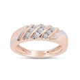 thumbnail image 1 of 1/10 CT Round Cut Natural White Diamond Two Tone Mens Engagement Band Ring In 14K Gold Plated 925 Sterling Silver (Color: I-J, Clarity: I2-I3, 0.10 Cttw) -6.5, 1 of 7