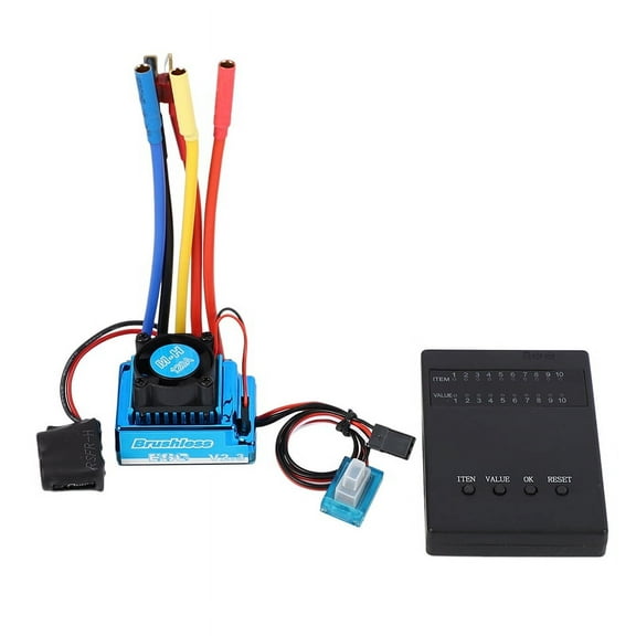 1:10 Car 120A Waterproof Brushless Esc + Program Card Combination Details For 1/10 Rc Car