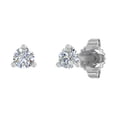thumbnail image 1 of 1/10 Carat 3-Prong Diamond Stud Earrings in 14K White Gold, 1 of 6
