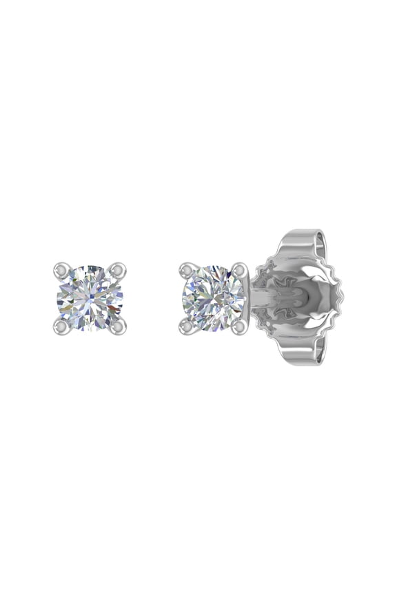 1/10 Carat 4-Prong Diamond Stud Earringsin 14K White Gold