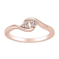 thumbnail image 1 of AFFY 1/10 Carat CT Round White Natural Diamond Bypass Engagement Wedding Promise Ring In 14k Solid Rose Gold (I-J Color, I2-I3 Clarity, 0.10 Cttw) Ring Size-7, 1 of 3