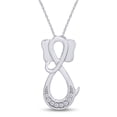thumbnail image 1 of 1/10 Carat (Cttw) Round Cut White Natural Diamond Infinity Elephant Pendant Necklace In 925 Sterling Silver With 18" Chain Jewelry for Women Birthday Christmas (I-J Color, I2-I3 Clarity, 0.10 Cttw), 1 of 1