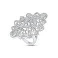 thumbnail image 1 of AFFY 1/10 Carat (Cttw) Round Shape White Natural Diamond Filigree Engagement Ring In 14K White Gold Over Sterling Silver (Clarity : I2-I3, Color : J-K, 0.1 Cttw) Size 8, 1 of 3