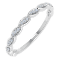 thumbnail image 1 of 1/10 Carat Diamond 3/4 Eternity Wedding Band Ring in 14K White Gold (Ring Size 9) (I1-I2 Clarity), 1 of 4