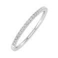 thumbnail image 1 of 1/10 Carat Diamond Semi-Eternity Wedding Band Ring in 10K White Gold - IGI Certified (Ring Size 10.25), 1 of 7