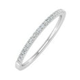 thumbnail image 1 of 1/10 Carat Diamond Semi-Eternity Wedding Band Ring in 14K White Gold (Ring Size 10.75) (I1-I2 Clarity), 1 of 4
