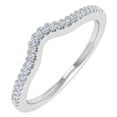 thumbnail image 1 of 1/10 Carat Diamond Wedding Band Ring in 14K White Gold (Ring Size 7.25), 1 of 7