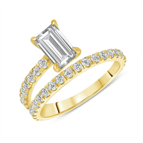 1.10 Carat Emerald Cut Diamond Engagement Ring Design