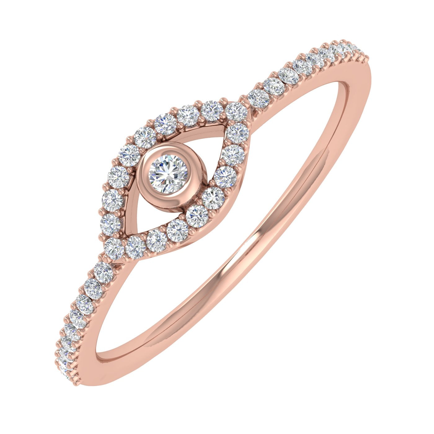 Suzanne Kalan Rose Gold, Diamond and Pink Sapphire Mini Evil Eye Ring (One  Size) | Harrods AE