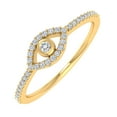 thumbnail image 1 of 1/10 Carat Evil Eye Diamond Ring in 10k Yellow Gold (Ring Size 6.5), 1 of 4