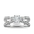 thumbnail image 1 of 1.10 Carat Excellent Cushion Cut Natural Diamond Solitaire with Accents Beautiful Ring for Anniversary Solid 14K White Gold Size 4.5, 1 of 6