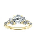 thumbnail image 1 of 1.10 Carat Excellent Round Cut Natural Diamond Solitaire with Accents Beautiful Ring for Women in Solid 14K Yellow Gold Size 11.5, 1 of 8