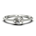thumbnail image 1 of 1.10 Carat Pear Cut Diamond Moissanite Classic Engagement Ring, Modern Wedding Ring in 925 Sterling Silver With 18k White Gold Plating, Gift For Her, Promise Ring, Dainty Ring, Anniversary Ring, 1 of 3