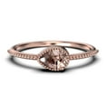 thumbnail image 1 of 1.10 Carat Pear Cut Morganite And Diamond Moissanite Classic Engagement Ring, Modern Wedding Ring in 925 Sterling Silver With 18k Rose Gold Plating, Promise Ring, Dainty Ring, Anniversary Ring, 1 of 3