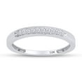 thumbnail image 1 of 1/10 Carat Round Cut Natural White Diamond Engagement Wedding Band Ring In 10k White Gold (I-J Color, I2-I3 Clarity, 0.10 Cttw) Ring Size-8, 1 of 1