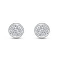 thumbnail image 1 of AFFY 1/10 Carat Round Cut Natural White Diamond Stud Earrings For Women's In 14K Gold Over Sterling Silver (0.1 Cttw, J-K Color, I2-I3 Clarity), 1 of 4