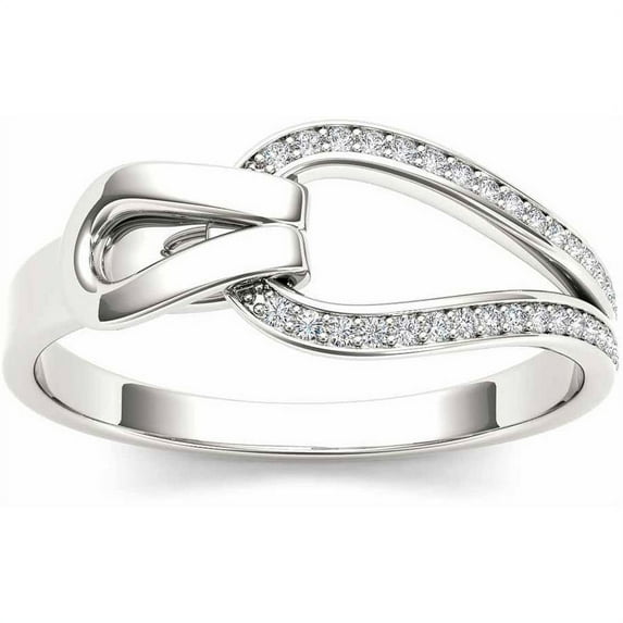 1/10 Carat T.W. Diamond 10kt White Gold Fashion Ring