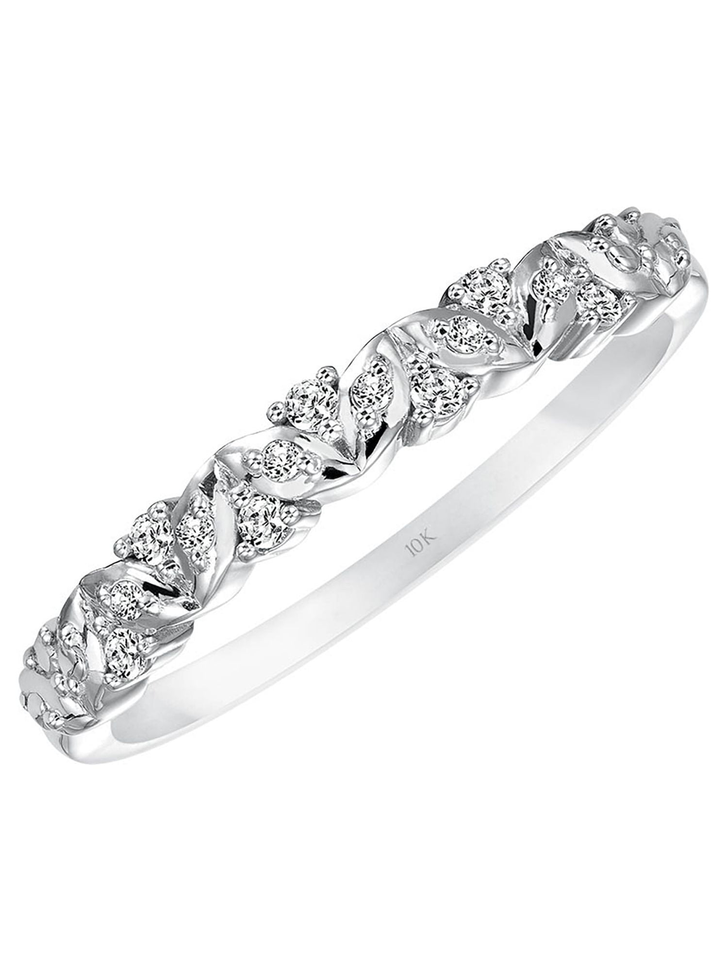 1/10 Carat T.W. Diamond 10kt White Gold "Sweet Rememberance" Women's Anniversary Band