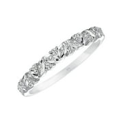 1/10 Carat T.W. Diamond 10kt White Gold Sweet Rememberance Womens Anniversary Band