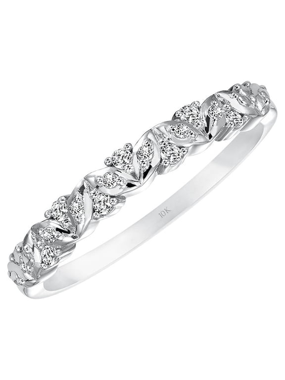 1/10 Carat T.W. Diamond 10kt White Gold "Sweet Rememberance" Women's Anniversary Band
