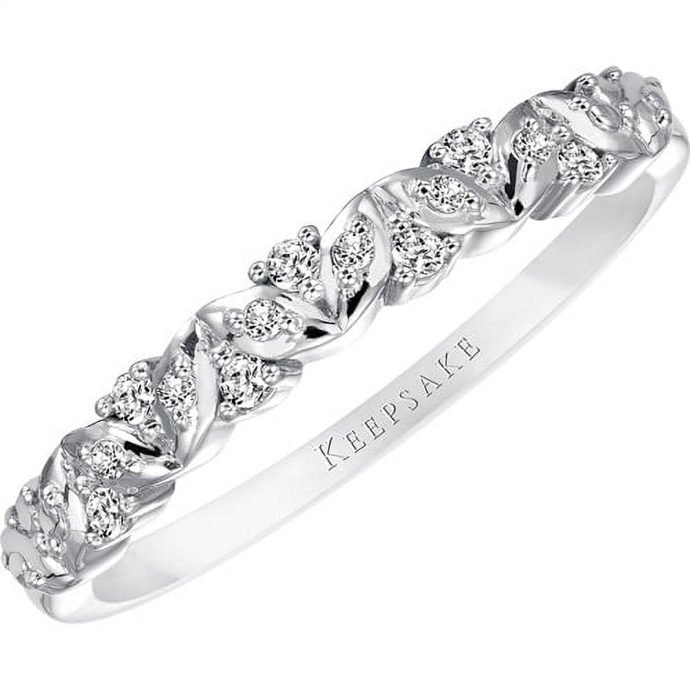 1/10 Carat T.W. Diamond 10kt White Gold "Sweet Rememberance" Women's Anniversary Band