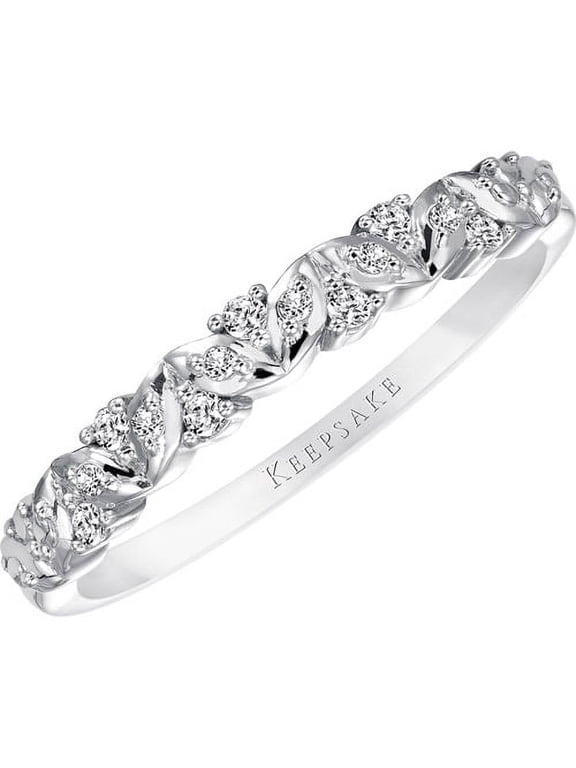 1/10 Carat T.W. Diamond 10kt White Gold "Sweet Rememberance" Women's Anniversary Band